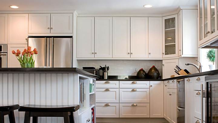 White Interiors of Kitchen And White Background